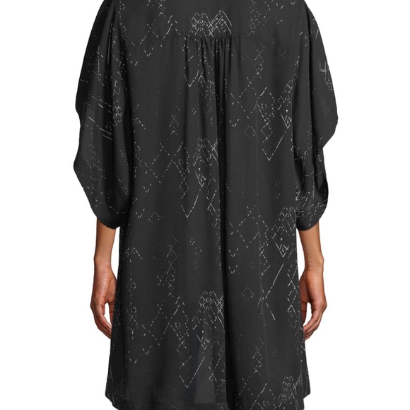 NWOT Eileen Fisher Constellations Printed Silk Tencel Kimono - Picture 4 of 10